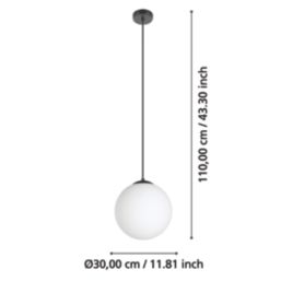 Eglo Rondo 3 Pendant Light Black/White