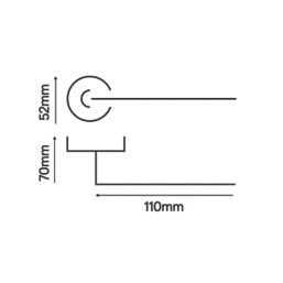 Smith & Locke Corfe Fire Rated Lever on Rose Door Handles Pair Polished Chrome