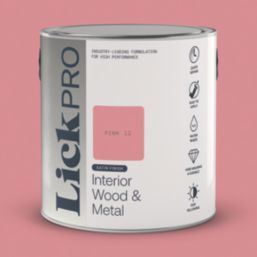 LickPro 2.5Ltr Pink 12 Satin Water-Based Trim Paint