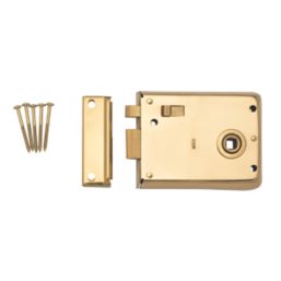 Smith & Locke  Rim Lock Polished Brass 105mm x 81mm