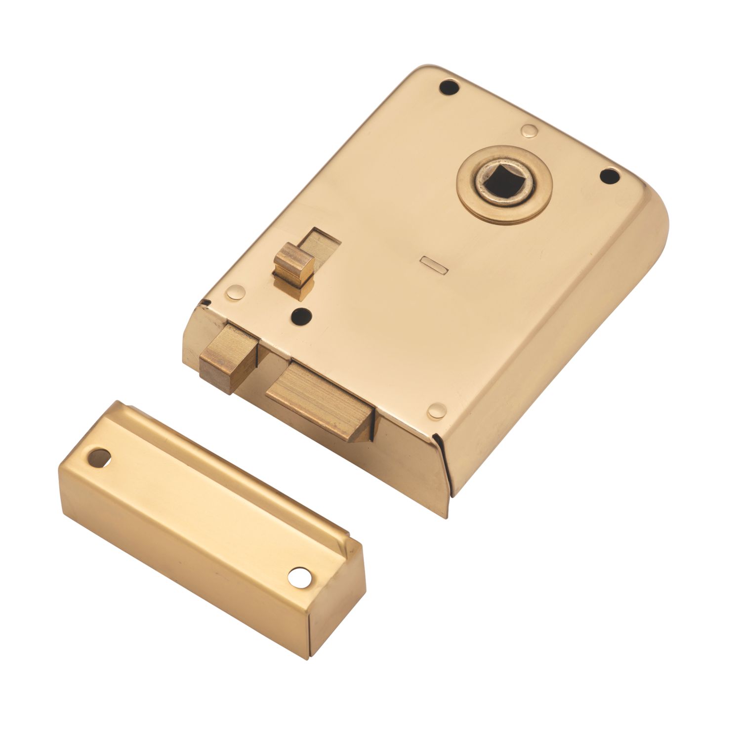 Smith & Locke Rim Lock Polished Brass 105mm x 81mm (374PX)