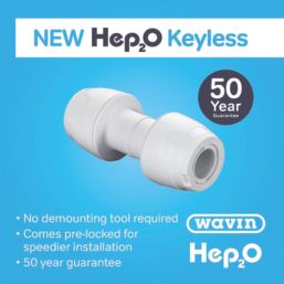 Hep2O  Plastic Push-Fit Equal Keyless Coupler 10mm