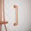 Rothley  Straight Household Grab Rail Polished Copper 457mm