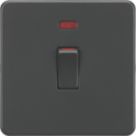 Knightsbridge  45A 1-Gang DP Control Switch Anthracite with LED
