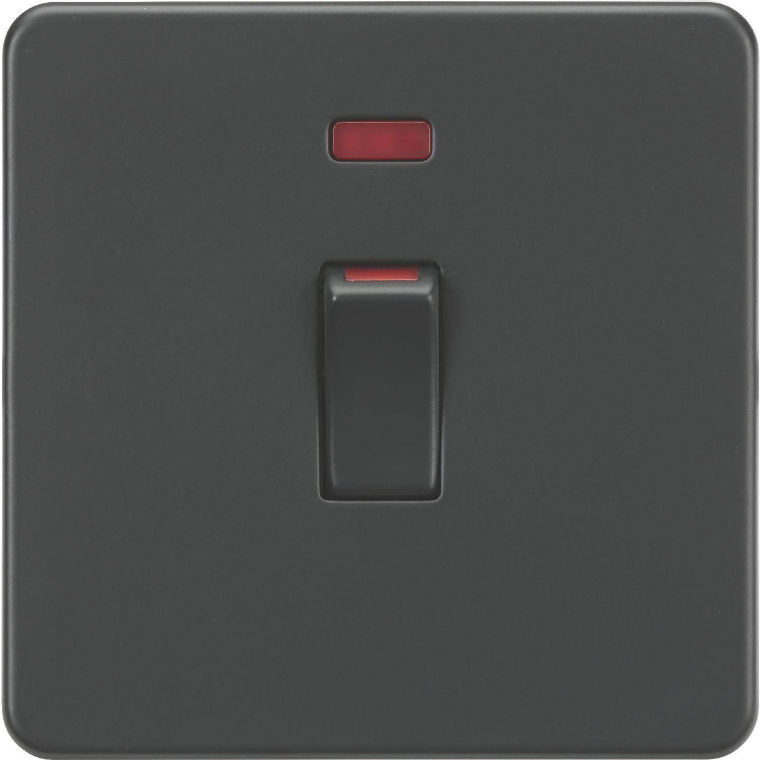 Knightsbridge 45A 1-Gang DP Control Switch Anthracite with LED (374TY)