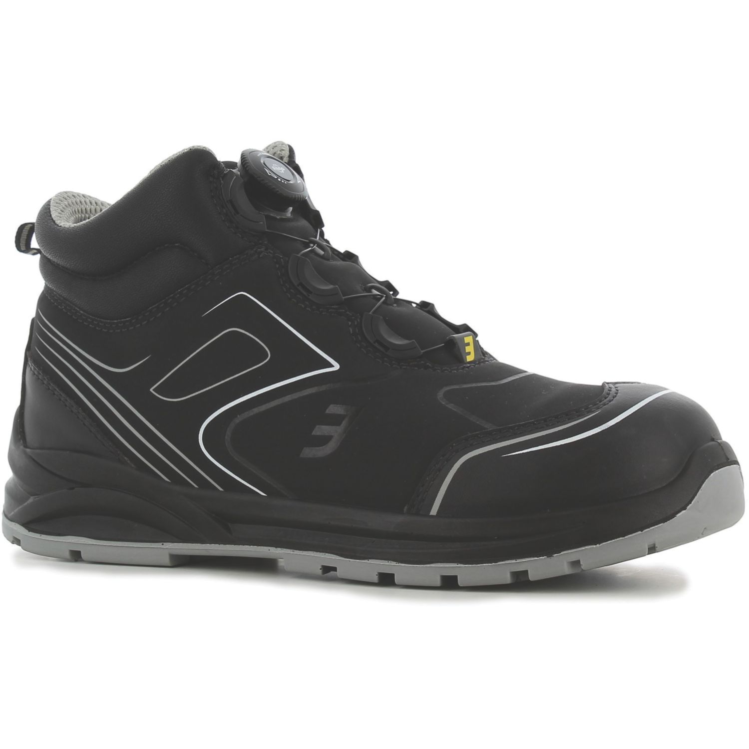 Safety Jogger Cador S3 Mid TLS Size 8 Black Water-Resistant Steel Toe Cap Safety Boots (374XK)