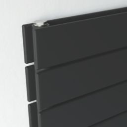 Ximax Oceanus Duplex 295mm x 1800mm 3314BTU Black Horizontal Designer Radiator