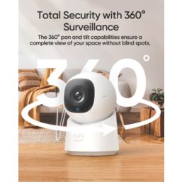 Eufy C220 Mains-Powered White Wired 2K Indoor Round Security Camera