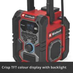 Einhell TE-CR 18 Li DAB+/FM/BT-Solo 230V or 18V Li-Ion Power X-Change DAB / FM Cordless Site Radio - Bare