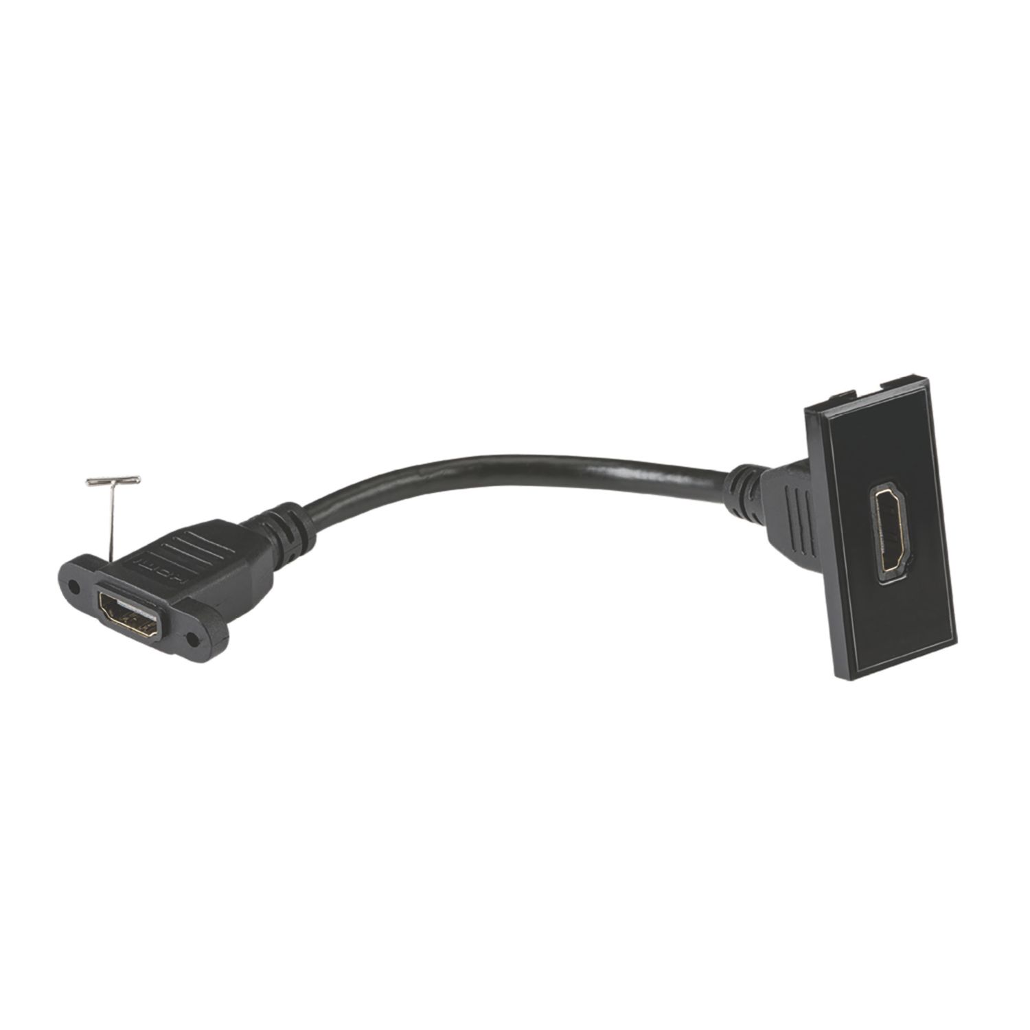 Knightsbridge Single Modular HDMI Outlet Black (375CR)