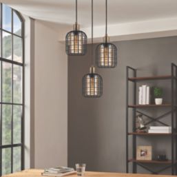 Eglo Chisle Pendant Light Black/Bronzed