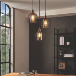 Eglo Chisle Pendant Light Black/Bronzed