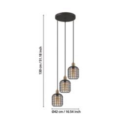 Eglo Chisle Pendant Light Black/Bronzed