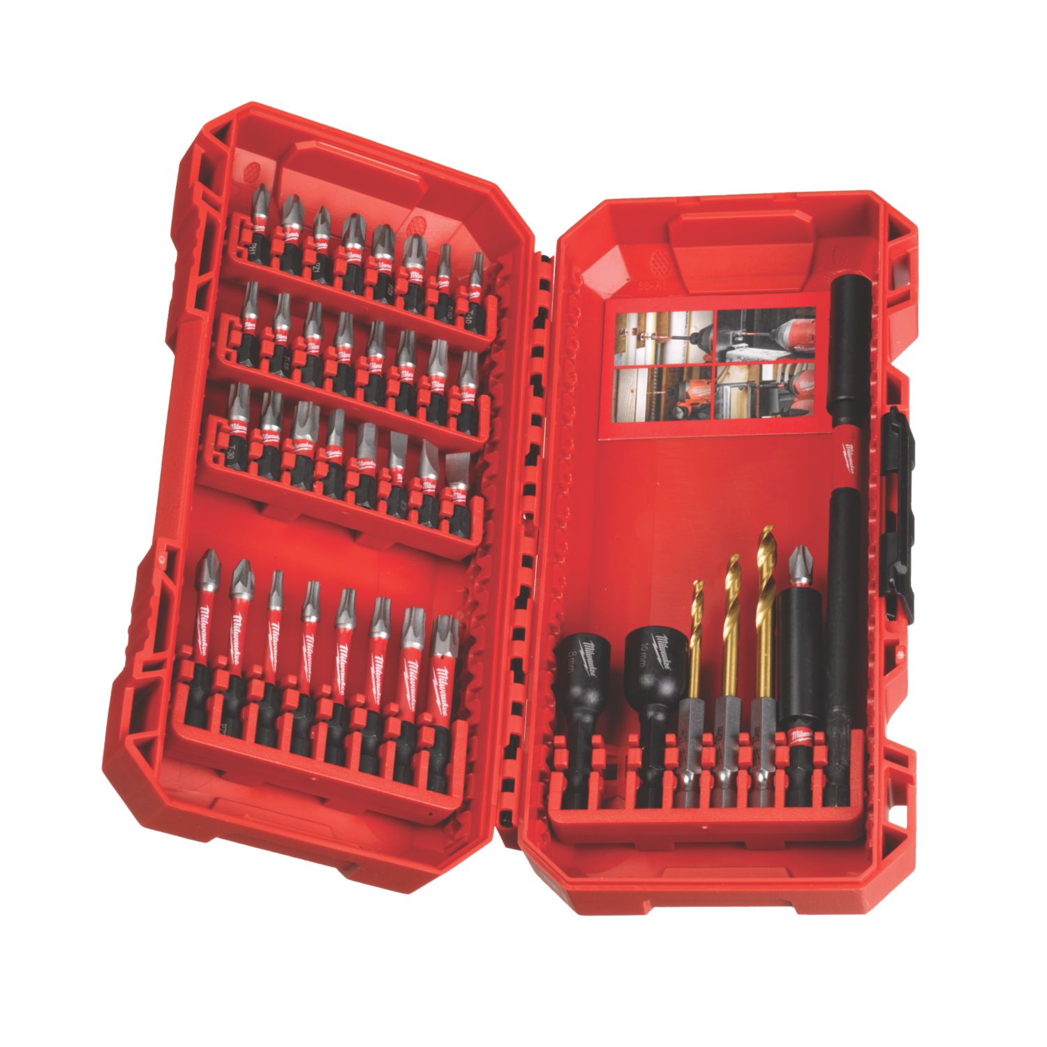 Milwaukee SHOCKWAVE 1/4" Hex Shank Mixed Impact Duty Bit Set CD D/Drive 40 Pieces (375GE)