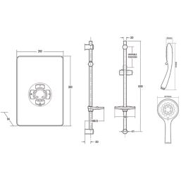 Triton Collection Matte Black  9.5kW  Electric Shower