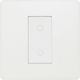 British General Evolve 1-Gang 2-Way LED Single Master Trailing Edge Touch Dimmer Switch  Pearlescent White with White Inserts