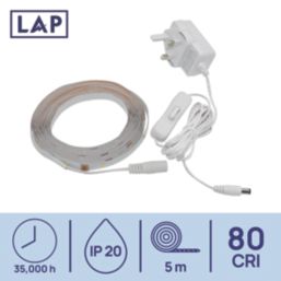 LAP LSL02 2700K 5m LED Strip Light 21W 2400lm Screwfix