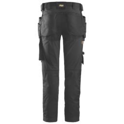 Snickers 6241 Stretch Trousers Black 35" W 32" L