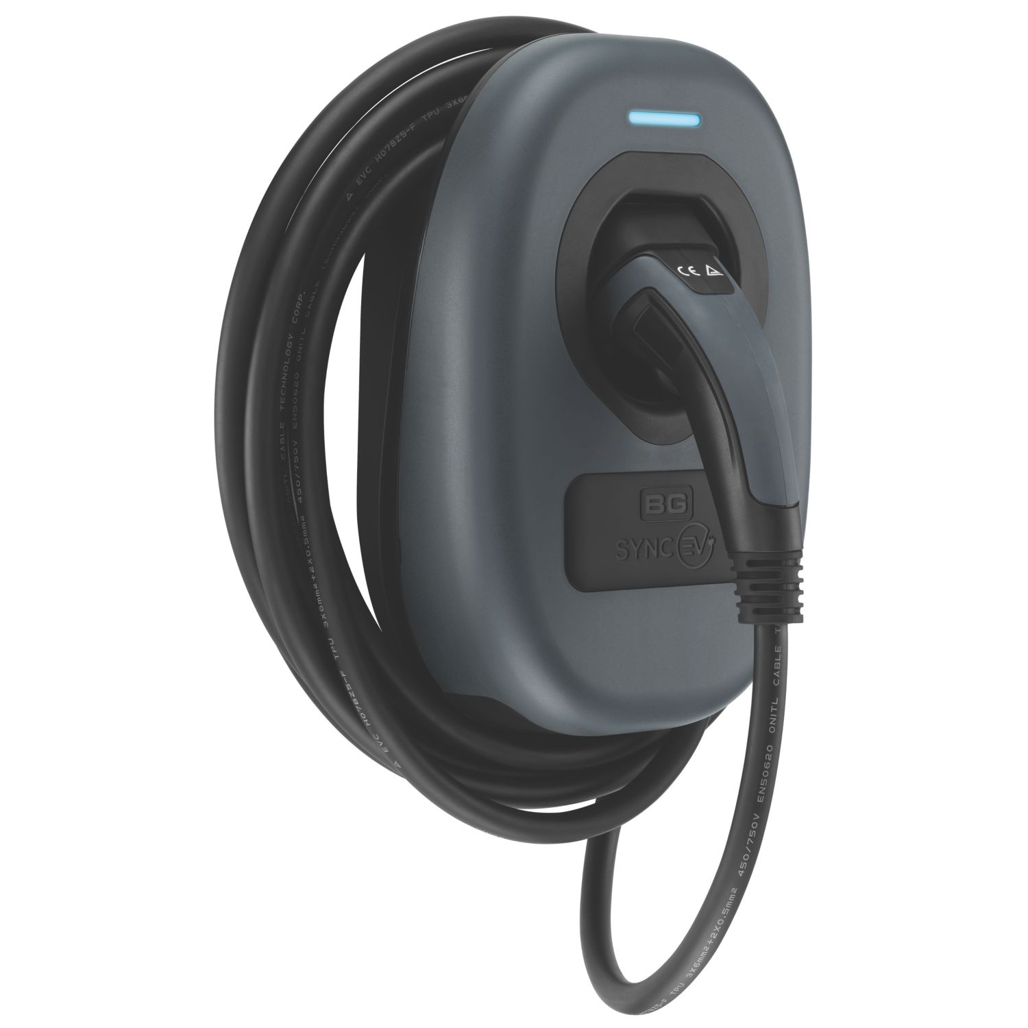 Sync Energy Wall Charger 2 4G 1 Port 7.4kW Mode 3 Type 2 Plug Smart Tethered EV Charger Grey (375RW)