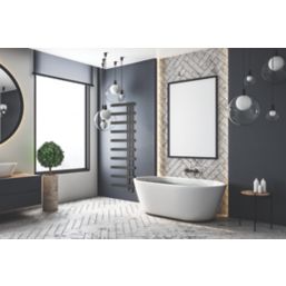 Towelrads 1800mm x 500mm 999BTU Anthracite Flat Designer Towel Radiator