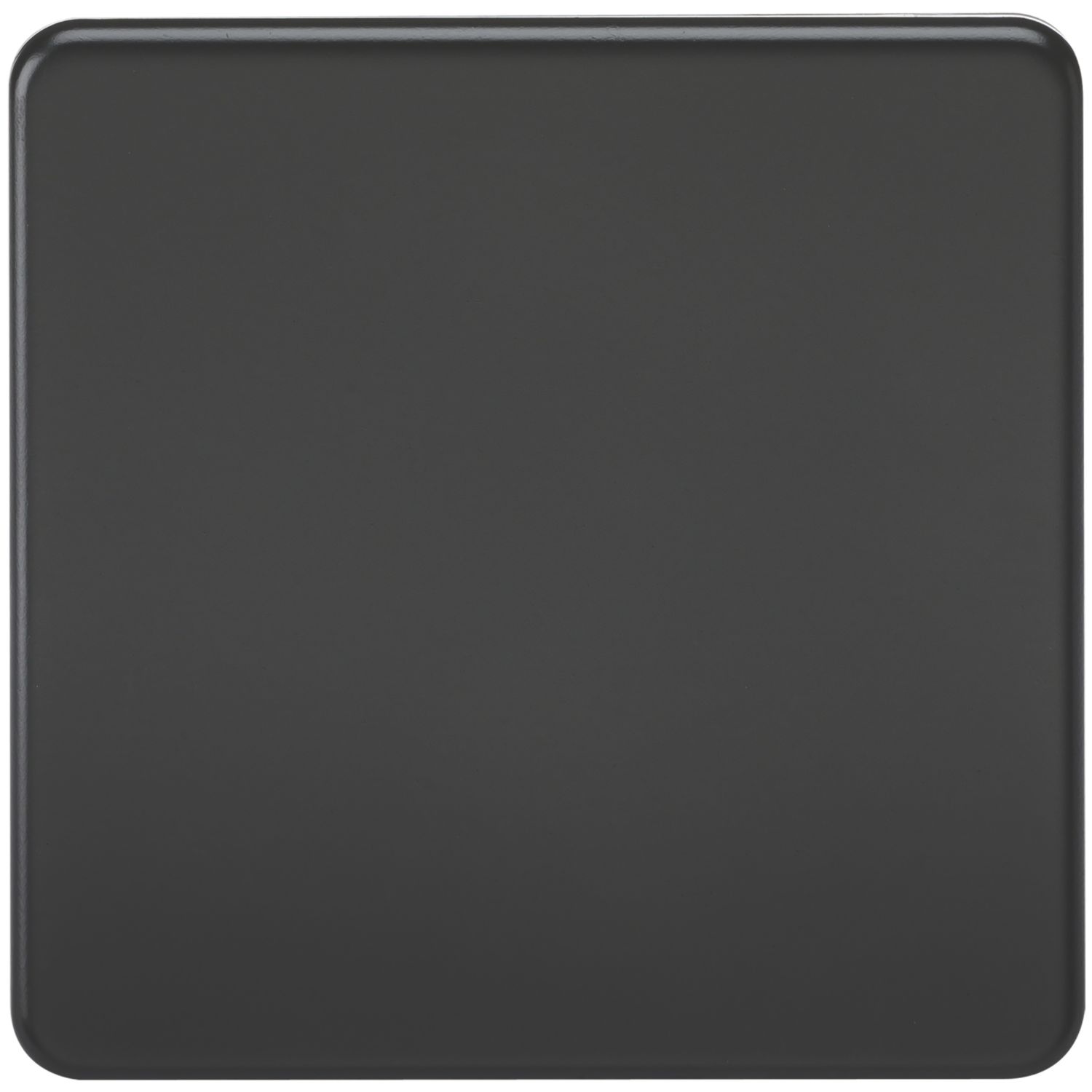 Knightsbridge 1-Gang Blanking Plate Matt Black (375TY)