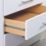 Essentials White Self-Closing Roller Drawer Runners 350mm 2 Pack