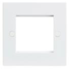 Knightsbridge Raised Square 2-Module Modular Faceplate White