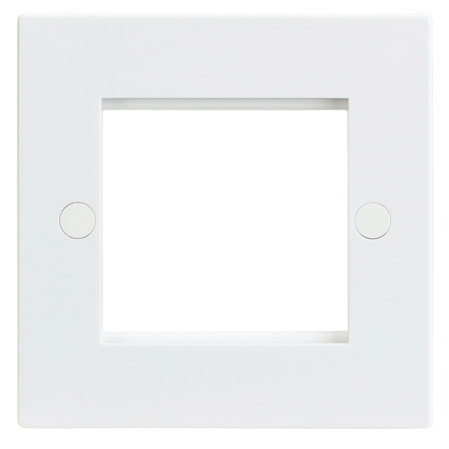 Knightsbridge Raised Square 2-Module Modular Faceplate White (375YA)