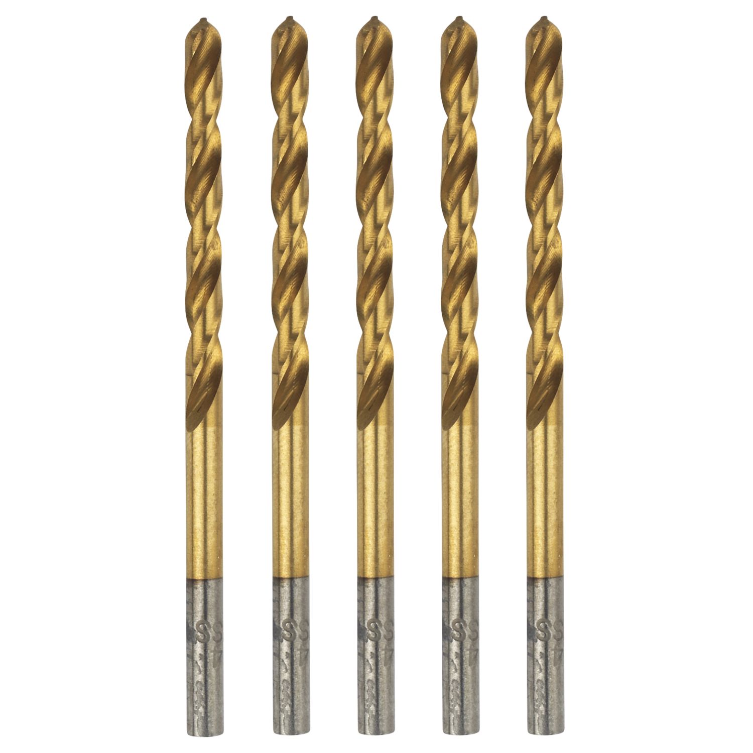 Erbauer Straight Shank Metal Drill Bits 2.5mm x 57mm 5 Pack (37620)