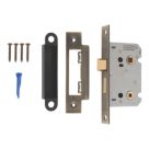 Smith & Locke  Antique Brass Bathroom Mortice Latch 64mm Case - 44mm Backset