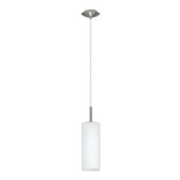 Eglo Troy 3 Pendant Light Satin Nickel/White