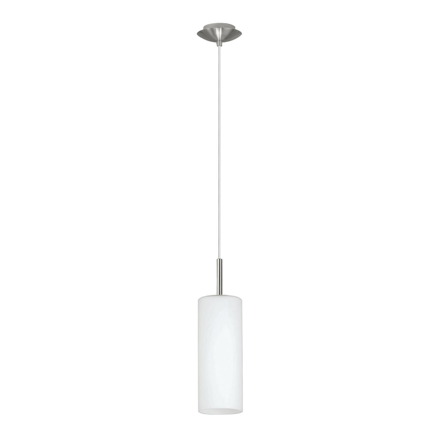 Eglo Troy 3 Pendant Light Satin Nickel/White (376CX)