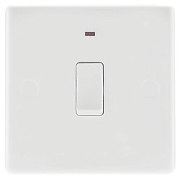 British General 800 Series 20A 1-Gang DP Water Heater Switch White with LED