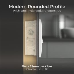 British General 800 Series 20A 1-Gang DP Water Heater Switch White with LED