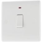 British General 800 Series 20A 1-Gang DP Water Heater Switch White with LED