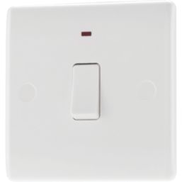 British General 800 Series 20A 1-Gang DP Water Heater Switch White with LED