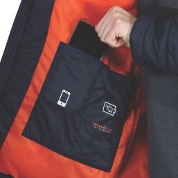 Regatta Thermogen Powercell 5000 5V Li-Ion  Waterproof Heated Jacket Navy/Magma X Large 53" Chest - Bare