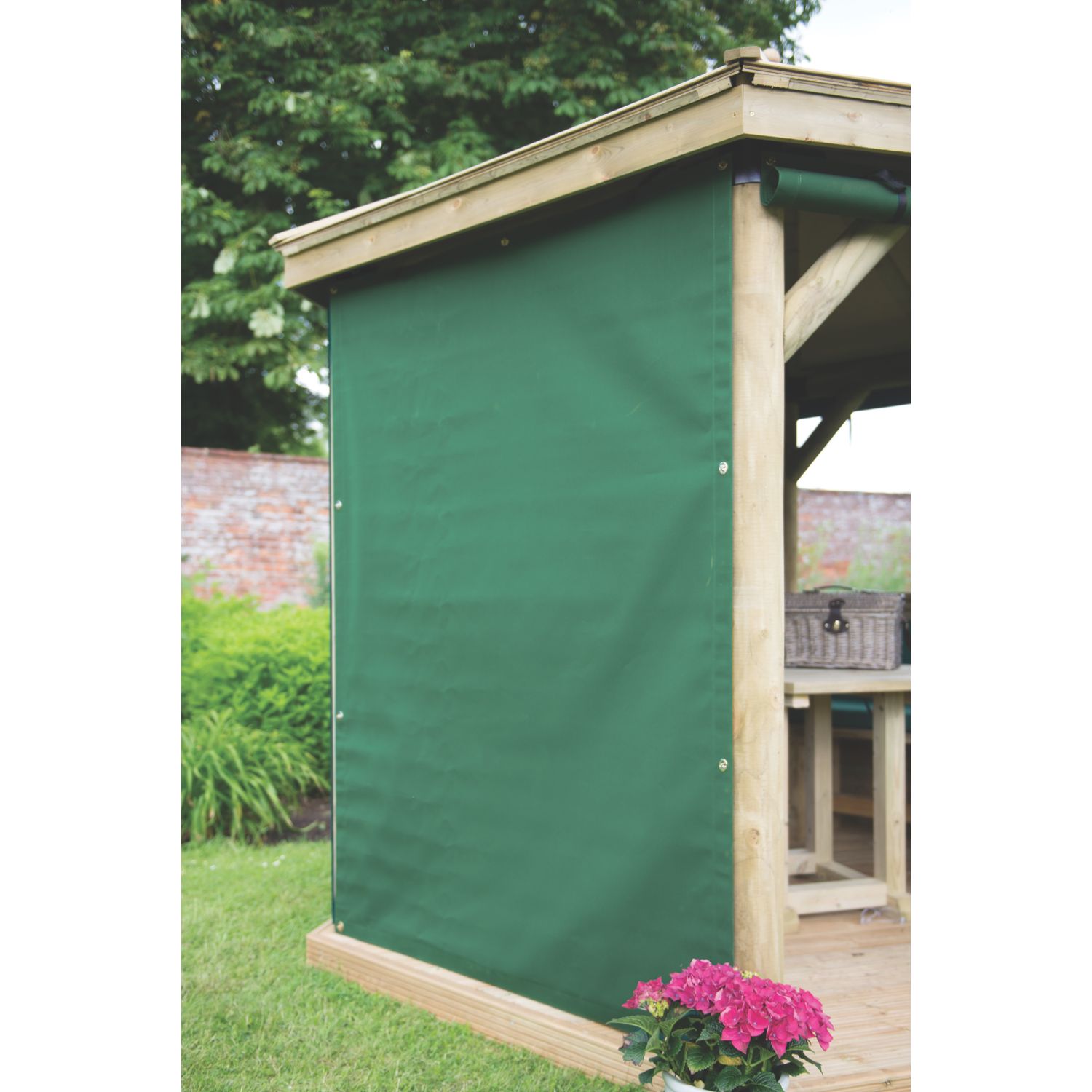 Forest Green Acrylic Gazebo Curtains 2m x 2.20m 6 Pack (376JG)