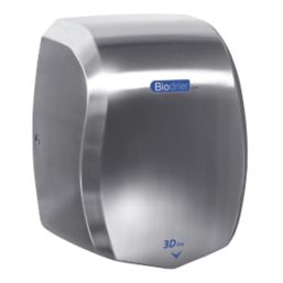 Biodrier 3D Smart High Speed Variable Temperature Hand Dryer Brushed Stainless Steel 200-800W
