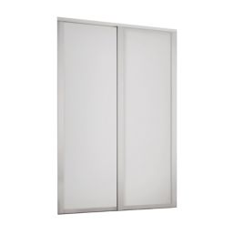 Spacepro  2-Door Sliding Wardrobe Door Kit Dove Grey Frame Dove Grey Panel 1145mm x 2260mm