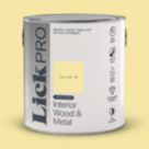 LickPro 2.5Ltr Yellow 01 Satin Water-Based Trim Paint