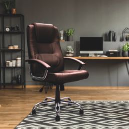 Nautilus Designs Westminster High Back Executive Chair Brown