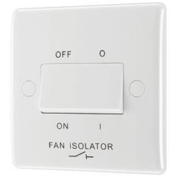 British General 800 Series 10A 1-Gang 3-Pole Fan Isolator Switch White