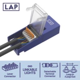 LAP Chaac Tilt  Fire Rated LED Downlight Polished Chrome 5.5W 600lm