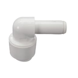 FloPlast FloFit+ Plastic Push-Fit Equal 90° Stem Elbow 15mm