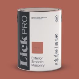 LickPro 5Ltr Smooth Red 01 Masonry Paint