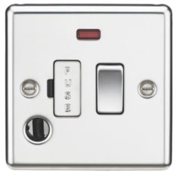 Knightsbridge  13A Switched Fused Spur & Flex Outlet with LED Polished Chrome