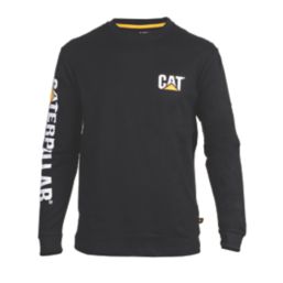 CAT Trademark Banner Long Sleeve T-Shirt Black Large 42-44