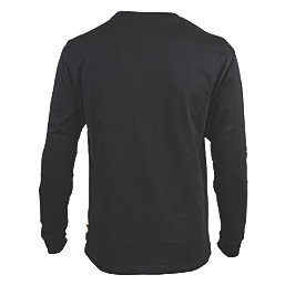 CAT Trademark Banner Long Sleeve T-Shirt Black Large 42-44" Chest