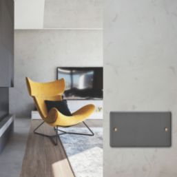 Varilight  2-Gang Blanking Plate Graphite Grey